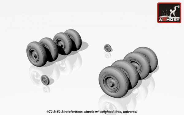 AR AW72316   1/72 B-52 Stratofortress wheels, weighted (thumb17306)